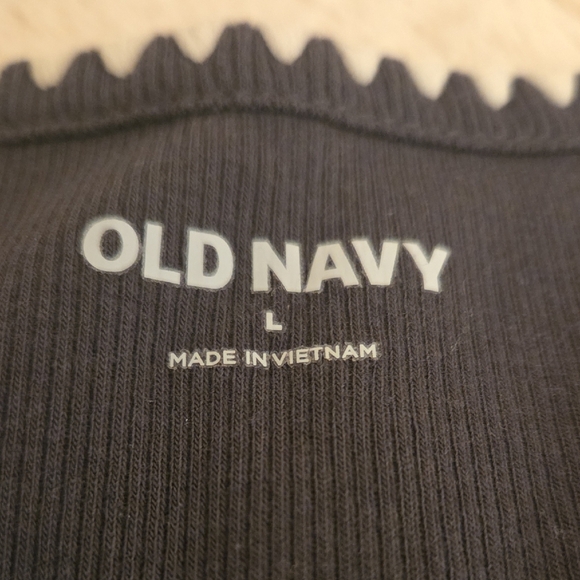 Old Navy Black Tank Top with White Trim - Picture 2 of 3